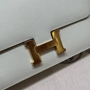 Hermes Constance Elan 24 Bag Handmade In Epsom Calfskin Leather Gold Hardware 0S Vert Fizz - Image 14