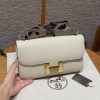 Hermes Constance Elan 24 Bag Handmade In Epsom Calfskin Leather Gold Hardware 10 Craie