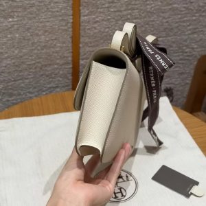 Hermes Constance Elan 24 Bag Handmade In Epsom Calfskin Leather Gold Hardware 10 Craie - Image 14