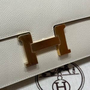 Hermes Constance Elan 24 Bag Handmade In Epsom Calfskin Leather Gold Hardware 10 Craie - Image 10