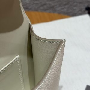 Hermes Constance Elan 24 Bag Handmade In Epsom Calfskin Leather Gold Hardware 10 Craie - Image 6