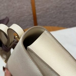 Hermes Constance Elan 24 Bag Handmade In Epsom Calfskin Leather Gold Hardware 10 Craie - Image 4