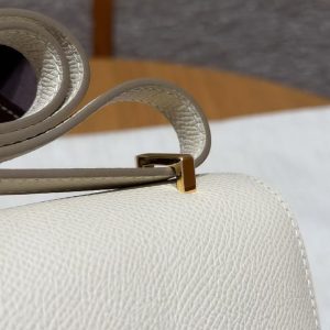 Hermes Constance Elan 24 Bag Handmade In Epsom Calfskin Leather Gold Hardware 10 Craie - Image 3
