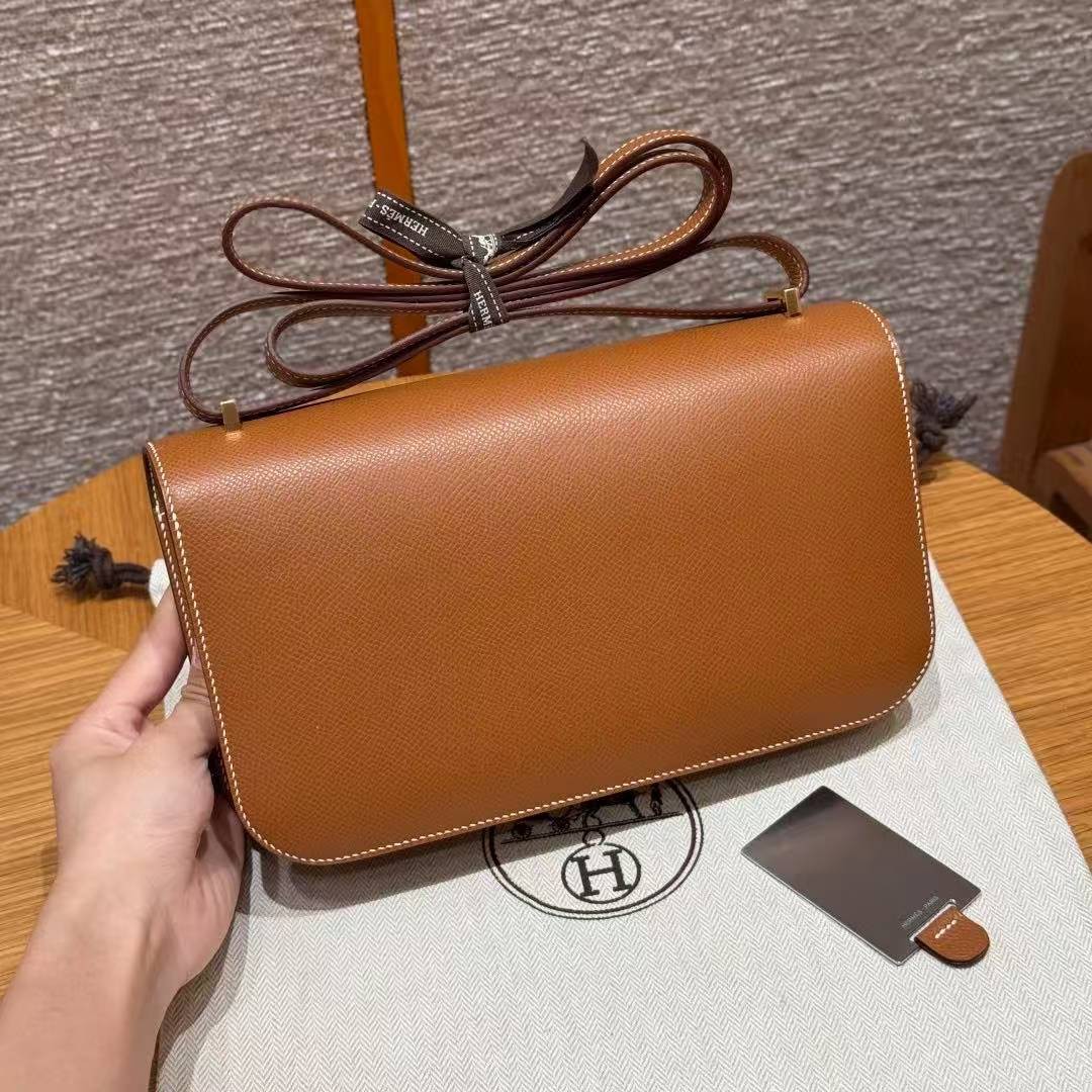 Hermes Constance Elan 24 Bag Handmade In Epsom Calfskin Leather Gold Hardware 37 Gold - Image 2