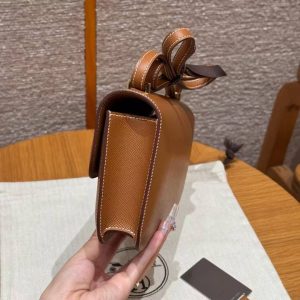 Hermes Constance Elan 24 Bag Handmade In Epsom Calfskin Leather Gold Hardware 37 Gold - Image 15