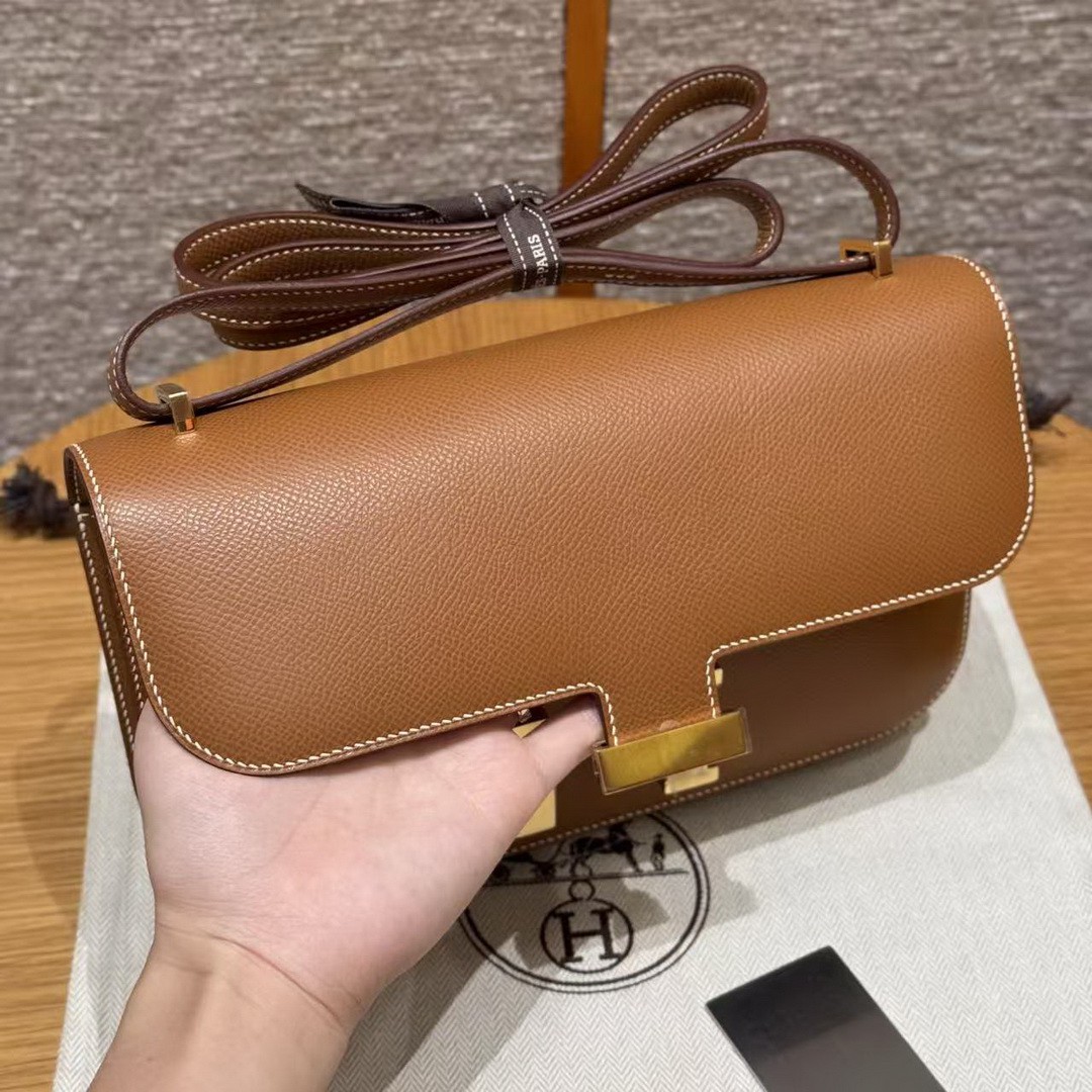 Hermes Constance Elan 24 Bag Handmade In Epsom Calfskin Leather Gold Hardware 37 Gold - Image 8