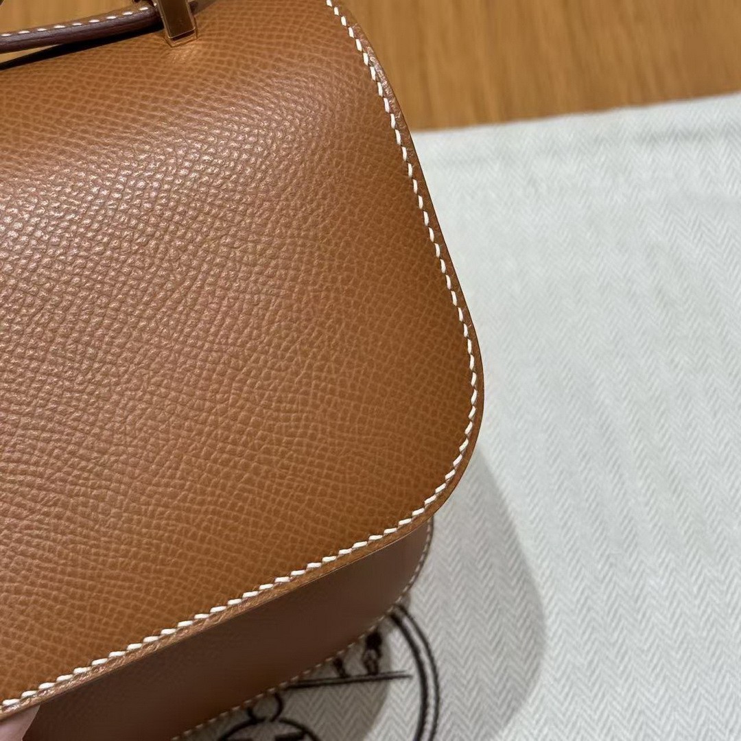 Hermes Constance Elan 24 Bag Handmade In Epsom Calfskin Leather Gold Hardware 37 Gold - Image 7