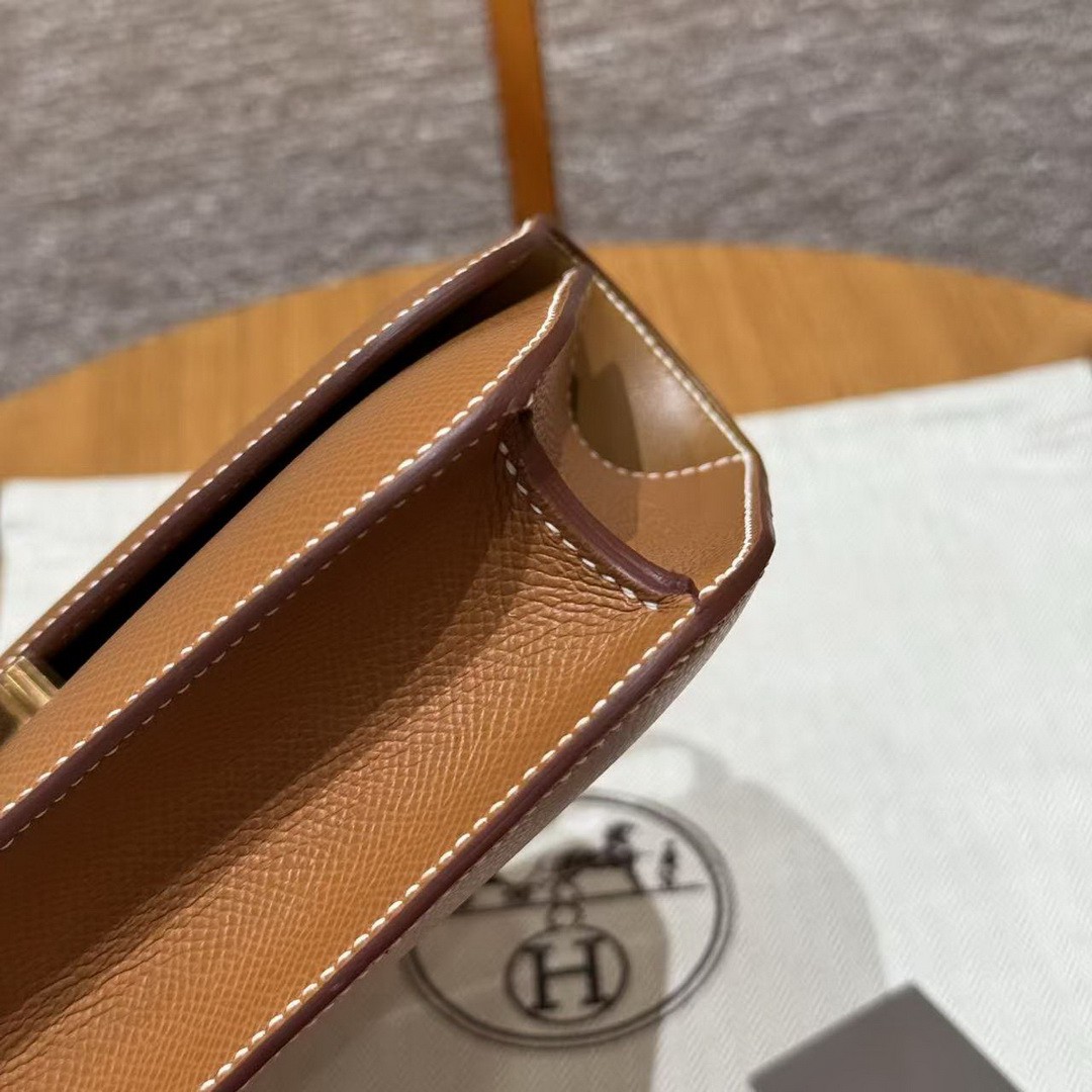 Hermes Constance Elan 24 Bag Handmade In Epsom Calfskin Leather Gold Hardware 37 Gold - Image 6