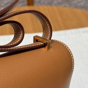 Hermes Constance Elan 24 Bag Handmade In Epsom Calfskin Leather Gold Hardware 37 Gold - Image 5