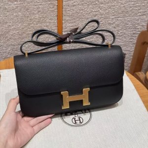 Hermes Constance Elan 24 Bag Handmade In Epsom Calfskin Leather Gold Hardware 89 Nior