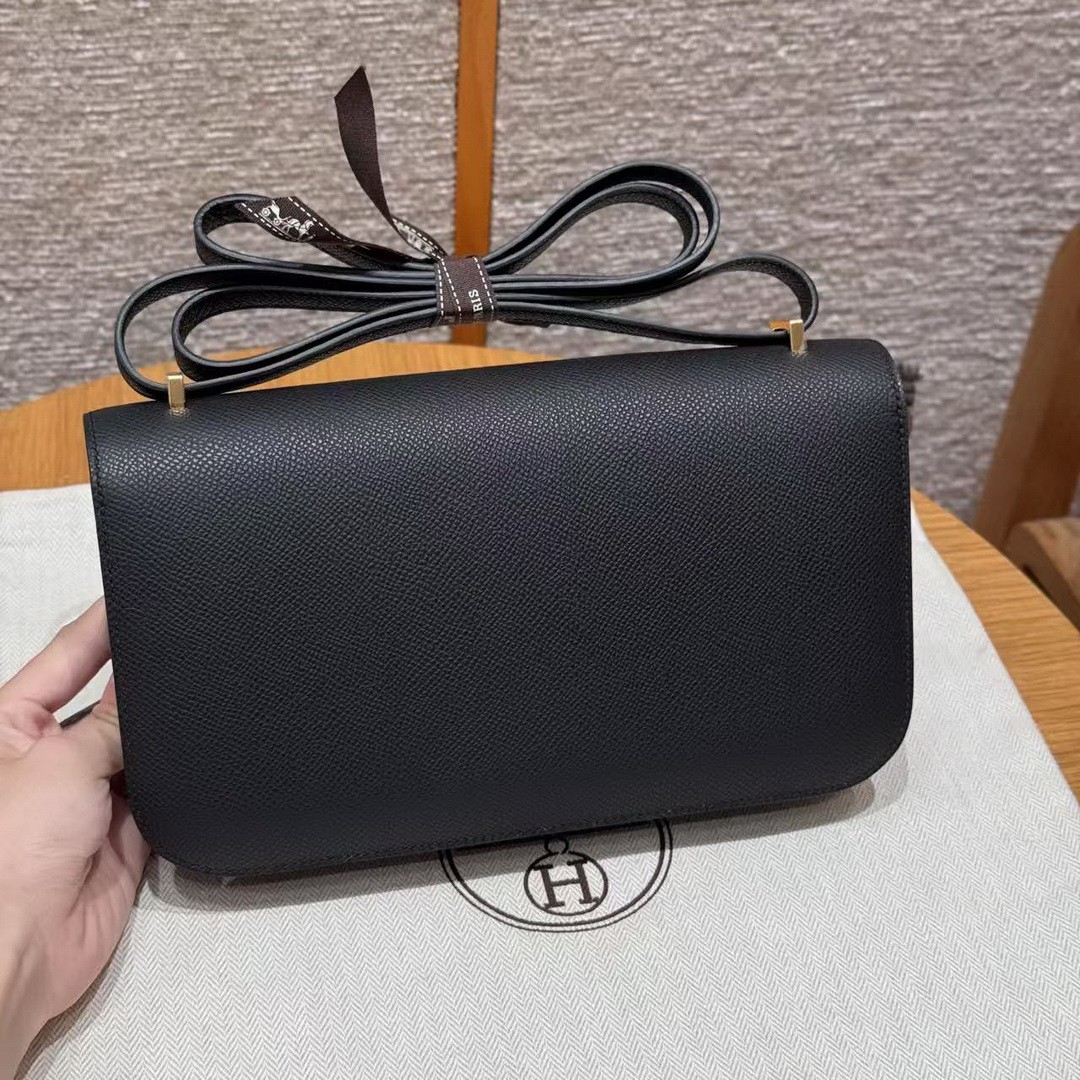 Hermes Constance Elan 24 Bag Handmade In Epsom Calfskin Leather Gold Hardware 89 Nior - Image 2