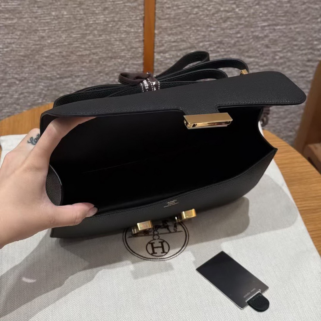 Hermes Constance Elan 24 Bag Handmade In Epsom Calfskin Leather Gold Hardware 89 Nior - Image 11