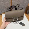 Hermes Constance Elan 24 Bag Handmade In Epsom Calfskin Leather Silver Hardware 18 Etoupe