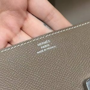 Hermes Constance Elan 24 Bag Handmade In Epsom Calfskin Leather Silver Hardware 18 Etoupe - Image 12
