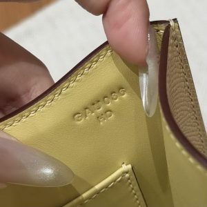 Hermes Constance Elan 24 Bag Handmade In Epsom Calfskin Leather Silver Hardware 1Z Jaune Poussin - Image 12