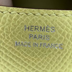 Hermes Constance Elan 24 Bag Handmade In Epsom Calfskin Leather Silver Hardware 1Z Jaune Poussin - Image 8