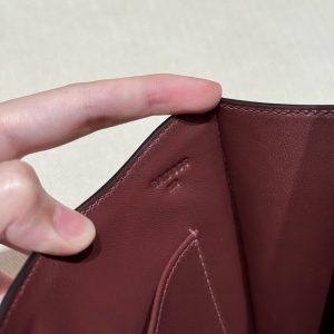 Hermes Constance Elan 24 Bag Handmade In Epsom Calfskin Leather Silver Hardware 55 Rouge H - Image 10