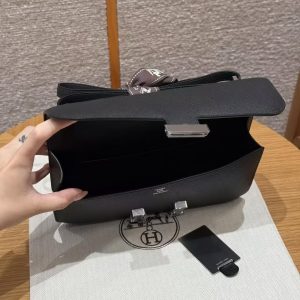 Hermes Constance Elan 24 Bag Handmade In Epsom Calfskin Leather Silver Hardware 89 Nior - Image 8