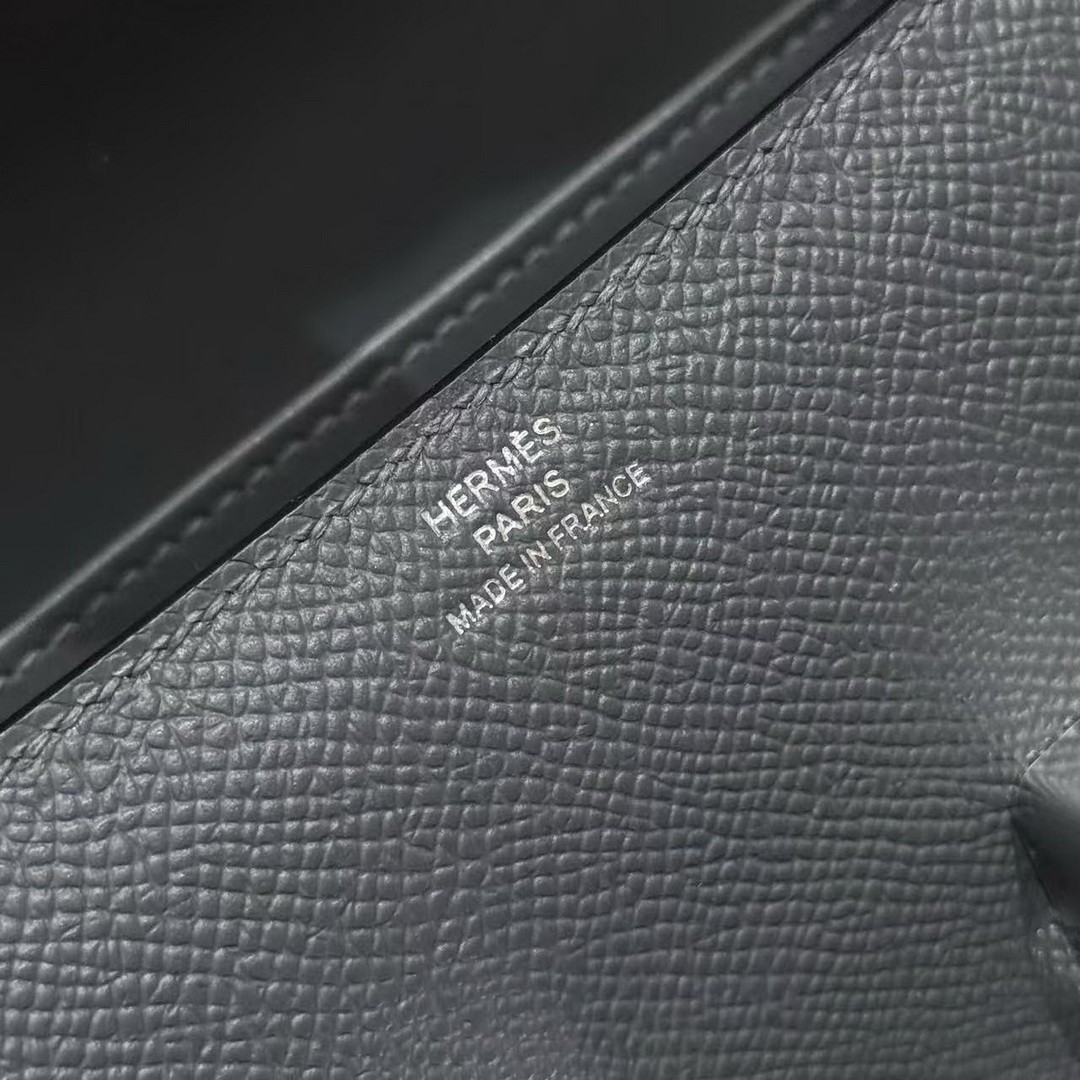Hermes Constance Elan 24 Bag Handmade In Epsom Calfskin Leather Silver Hardware H0 Gigs Misty - Image 12