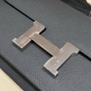 Hermes Constance Elan 24 Bag Handmade In Epsom Calfskin Leather Silver Hardware H0 Gigs Misty - Image 8