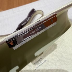 Hermes Constance Elan 24 Bag Handmade In Epsom Calfskin Leather Silver Hardware i8 Jaune Milton - Image 12