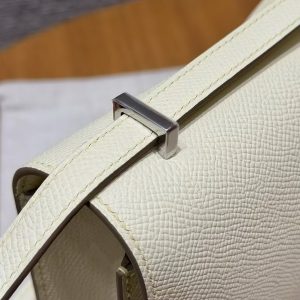 Hermes Constance Elan 24 Bag Handmade In Epsom Calfskin Leather Silver Hardware i8 Jaune Milton - Image 4