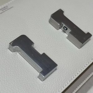 Hermes Constance Elan 24 Bag Handmade In Evercolor Calfskin Leather Silver Hardware 80 Gris Perle - Image 9