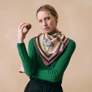 Hermes Couvertures et Tenues de Jour Forever Scarf 90 100% Silk H001356S 36 - Image 3