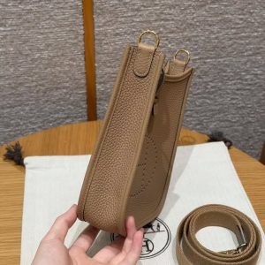 Hermes Evelyne 16 CM Bag Handmade In Epsom Calfskin Leather Gold Hardware 0M Chai - Image 2