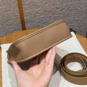 Hermes Evelyne 16 CM Bag Handmade In Epsom Calfskin Leather Gold Hardware 0M Chai - Image 15