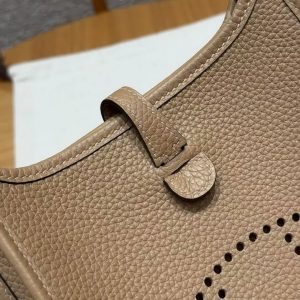 Hermes Evelyne 16 CM Bag Handmade In Epsom Calfskin Leather Gold Hardware 0M Chai - Image 11