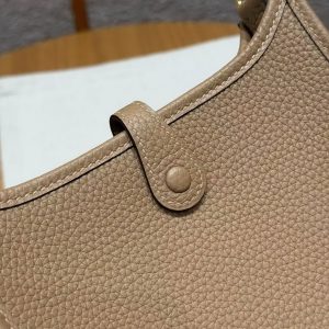 Hermes Evelyne 16 CM Bag Handmade In Epsom Calfskin Leather Gold Hardware 0M Chai - Image 8