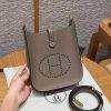 Hermes Evelyne 16 CM Bag Handmade In Epsom Calfskin Leather Gold Hardware 18 Etoupe