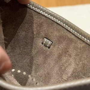 Hermes Evelyne 16 CM Bag Handmade In Taurillon Clemence Leather Silver Hardware 18 Etoupe - Image 9