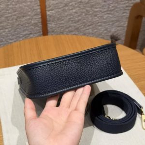 Hermes Evelyne 16 CM Bag Handmade In Taurillon Clemence Leather Silver Hardware 2Z Blue Niut - Image 19