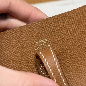 Hermes Evelyne 16 CM Bag Handmade In Epsom Calfskin Leather Gold Hardware 37 Gold - Image 18