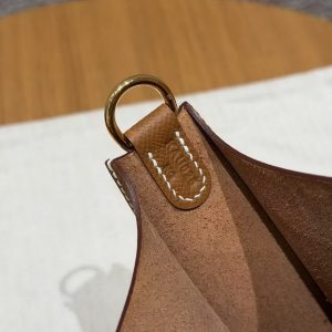 Hermes Evelyne 16 CM Bag Handmade In Epsom Calfskin Leather Gold Hardware 37 Gold - Image 17
