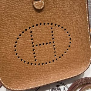Hermes Evelyne 16 CM Bag Handmade In Epsom Calfskin Leather Gold Hardware 37 Gold - Image 16