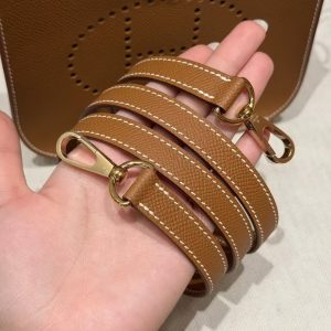 Hermes Evelyne 16 CM Bag Handmade In Epsom Calfskin Leather Gold Hardware 37 Gold - Image 14