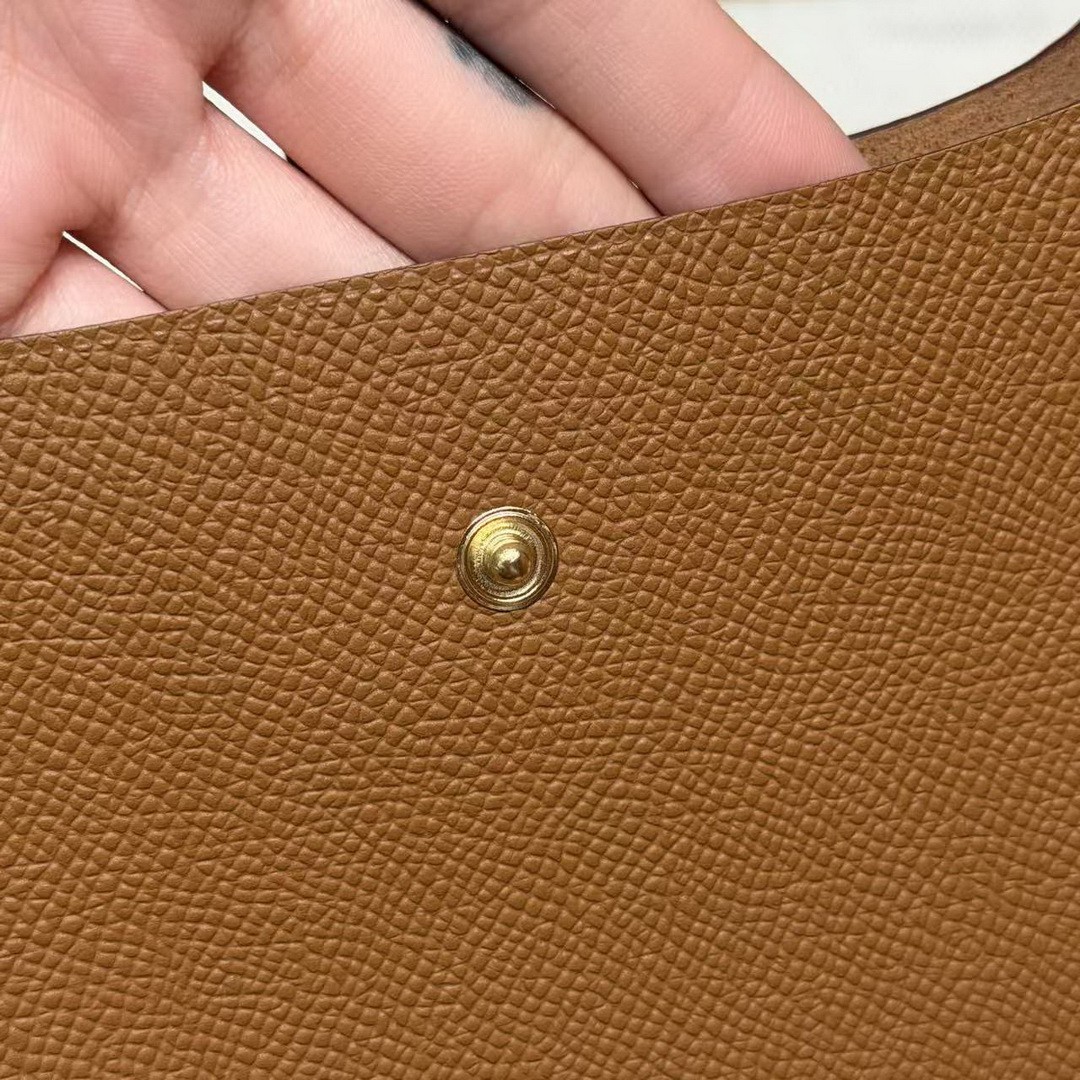 Hermes Evelyne 16 CM Bag Handmade In Epsom Calfskin Leather Gold Hardware 37 Gold - Image 9