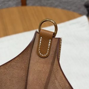 Hermes Evelyne 16 CM Bag Handmade In Epsom Calfskin Leather Gold Hardware 37 Gold - Image 7