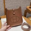 Hermes Evelyne 16 CM Bag Handmade In Taurillon Clemence Leather Silver Hardware 37 Gold