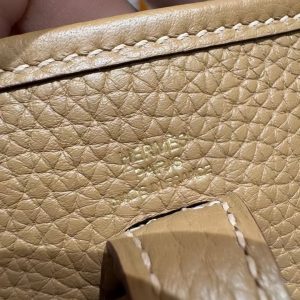 Hermes Evelyne 16 CM Bag Handmade In Epsom Calfskin Leather Gold Hardware 4B Biscuit - Image 12