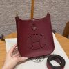 Hermes Evelyne 16 CM Bag Handmade In Taurillon Clemence Leather Gold Hardware 55 Rouge H