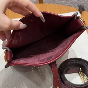 Hermes Evelyne 16 CM Bag Handmade In Taurillon Clemence Leather Gold Hardware 55 Rouge H - Image 16