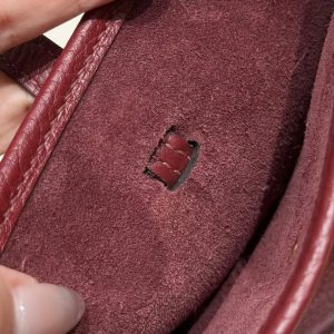 Hermes Evelyne 16 CM Bag Handmade In Taurillon Clemence Leather Gold Hardware 55 Rouge H - Image 14