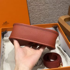 Hermes Evelyne 16 CM Bag Handmade In Taurillon Clemence Leather Gold Hardware 6C Cuivre - Image 17