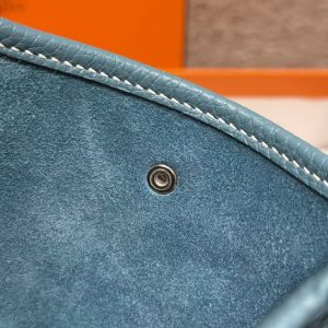 Hermes Evelyne 16 CM Bag Handmade In Taurillon Clemence Leather Silver Hardware 75 Bleu Jean - Image 5