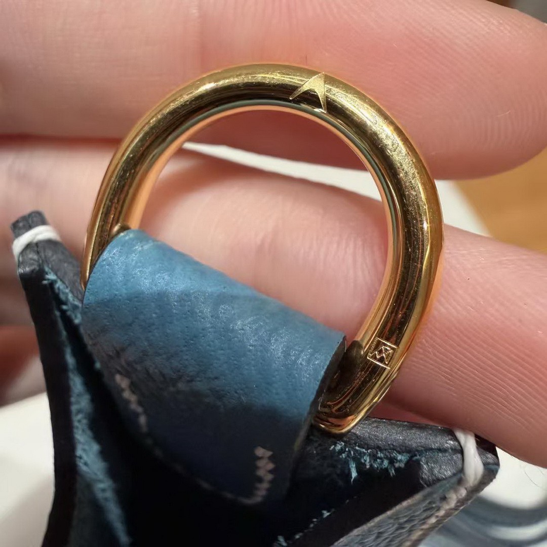 Hermes Evelyne 16 CM Bag Handmade In Epsom Calfskin Leather Gold Hardware 75 Blue Jean - Image 5