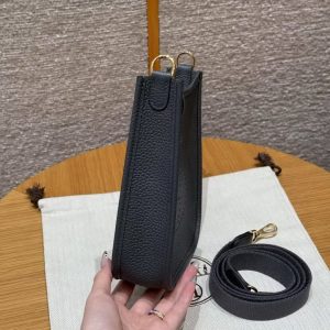Hermes Evelyne 16 CM Bag Handmade In Taurillon Clemence Leather Gold Hardware 85 Ardoise - Image 15
